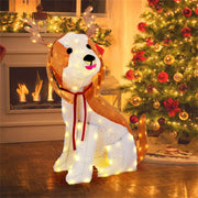 Christmas Dog Decorations With LED Lights